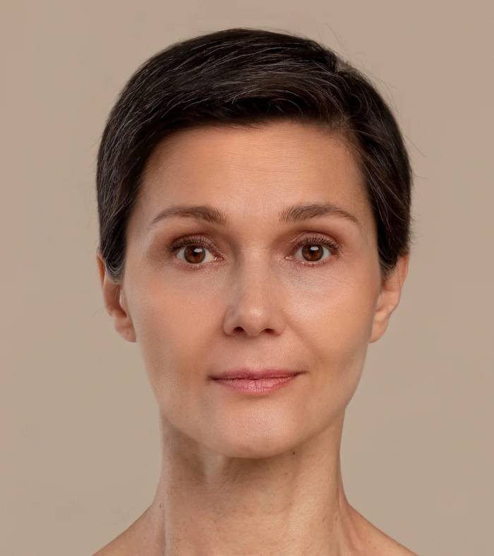 Portrait d'une femme à la peau lumineuse
